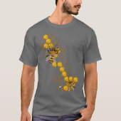 Bees and Honey mit Bienen und Honigwaben T-shirt (Voorkant)
