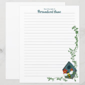 Bee's Birdhouse Ballet Lined Paper Sheet (Voorkant / Achterkant)