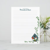 Bee's Birdhouse Ballet Lined Paper Sheet (Staand voorkant)