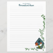 Bee's Birdhouse Ballet Lined Paper Sheet (Voorkant)
