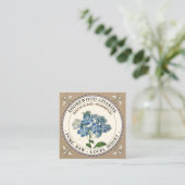 Bees Blue Summer Flower Honey Kraft Visitekaartje (Staand voorkant)