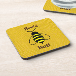Bee's Butt Drank Coaster Bier Onderzetter