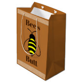 Bee's Butt Gift Bag Medium Cadeauzakje (Achterkant Gekanteld)