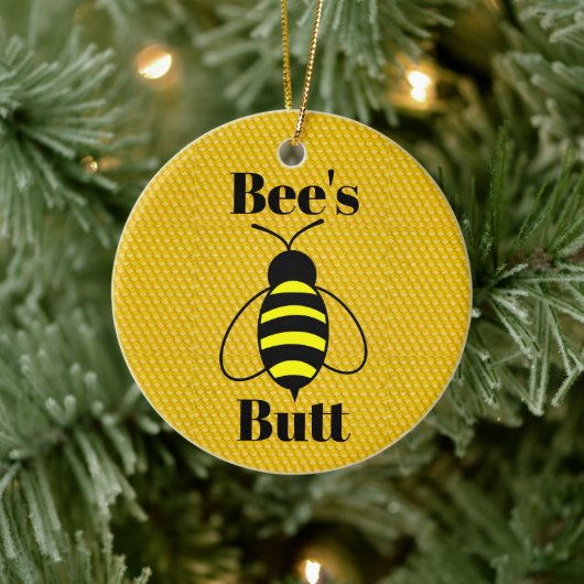 Bee's Butt Keramisch Ornament (Boom)