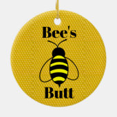 Bee's Butt Keramisch Ornament (Achterkant)