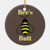 Bee's Butt Keramisch Ornament (Voorkant)