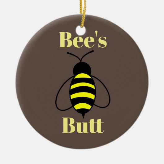 Bee's Butt Keramisch Ornament (Voorkant)