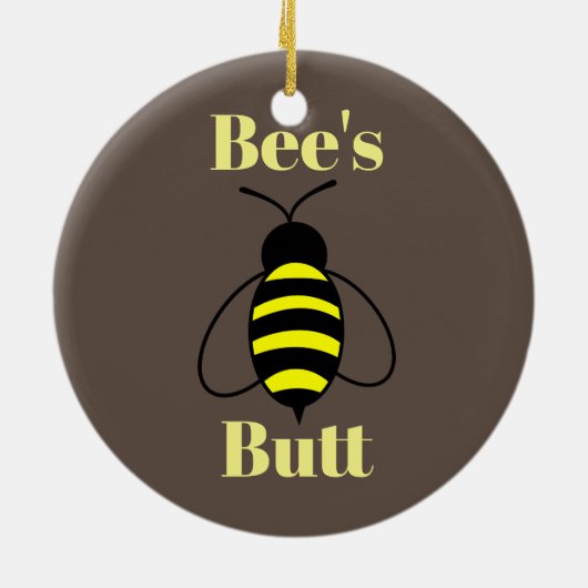 Bee's Butt Keramisch Ornament (Achterkant)