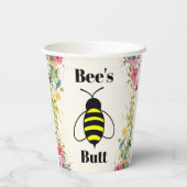 Bee's Butt Paper Cup Papieren Bekers (Achterkant)