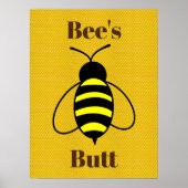 Bee's Butt Poster (Voorkant)