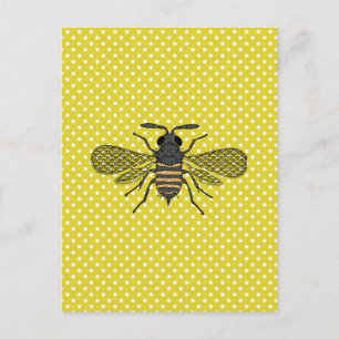 BEES en honingraat - Red de bijen Briefkaart