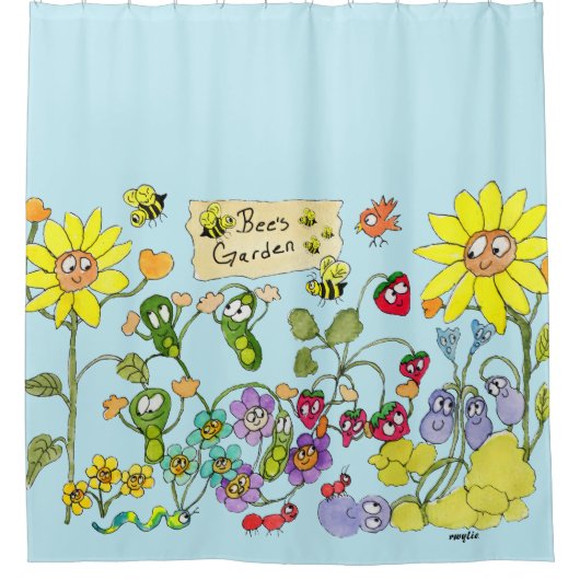 Bee's Garden Douchegordijn (Voorkant)
