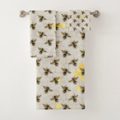 Bees Gold Honeycomb Bad Handdoek (Insitu)
