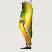 Bees' Golden Pollen Burst Joy Design Leggings (Links)