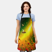 Bees' Golden Pollen Burst Joy Design Schort (Gedragen)