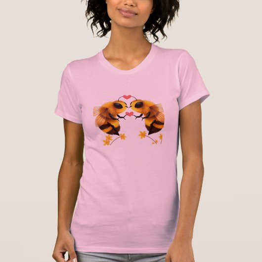 BEES IN LOVE-Bella+Canvas Slim Fit T-shirt voor da (Voorkant)