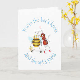 Bee's knees and ant's pants Valentine's card Kaart