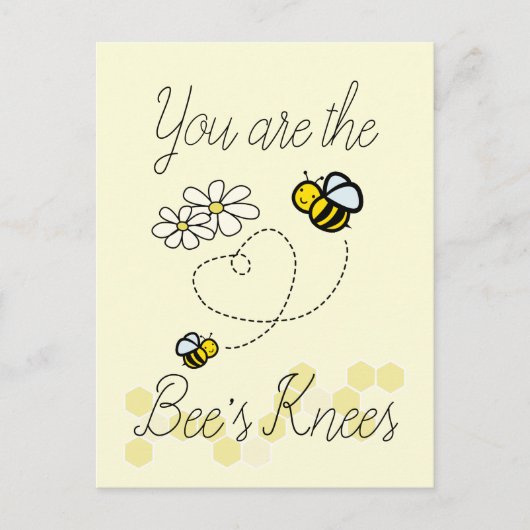 Bee's Knees Schattige Bumble Bijen Valentijns Brie Briefkaart (Voorkant)