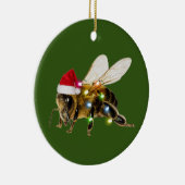 Bees With Hat Lights Christmas Keramisch Ornament (Rechts)