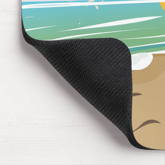 Beesands Beach Devon vintage-poster Muismat (Hoek)