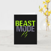 Beest Geactiveerde Modus Aan Grappige Fitness Work Kaart (Gele Bloem)