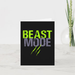 Beest Geactiveerde Modus Aan Grappige Fitness Work Kaart