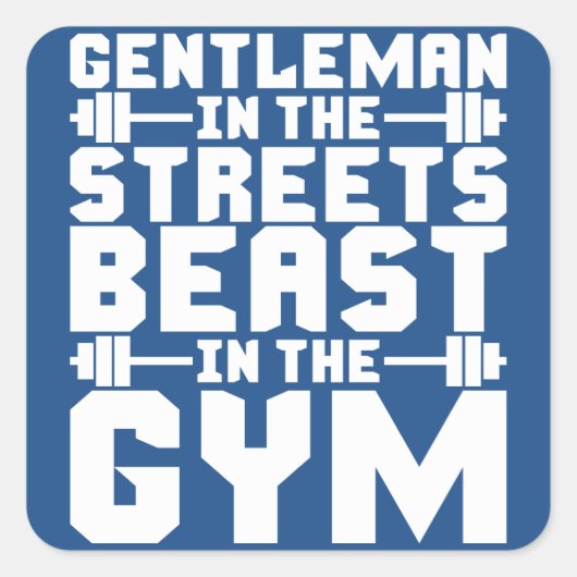 Beest in de kiem vierkante sticker (Voorkant)