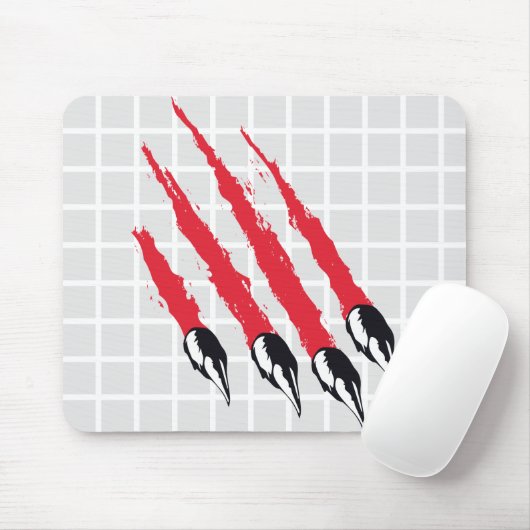 Beest Monster Klauw Markeringen Grid Muismat (Met muis)