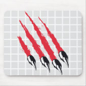 Beest Monster Klauw Markeringen Grid Muismat (Voorkant)
