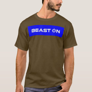 Beest op blauw rechthoek fitness S T-shirt