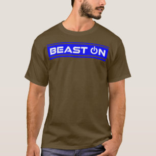 Beest op Blue Gym Fitness Workout Gym Gezegde Moti T-shirt
