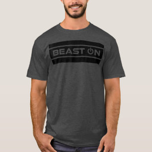 Beest op moderne fitness Eenvoudige gym Motivatie T-shirt