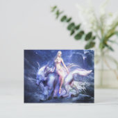 Beest trainer in de voorgeske wereld briefkaart (Staand voorkant)