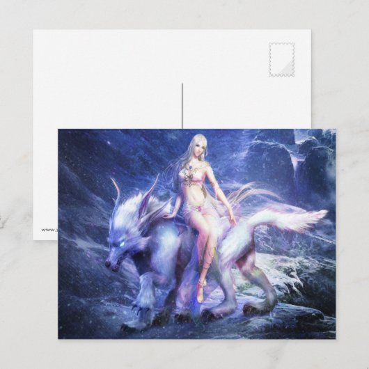 Beest trainer in de voorgeske wereld briefkaart (Voorkant / Achterkant)