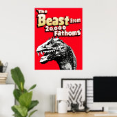 Beest uit 20000 Fathoms Rhedosaurus dinosaurus tri Poster (Thuiskantoor)
