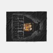 Beest van Bourbon fleece deken (Voorkant (Horizontaal))