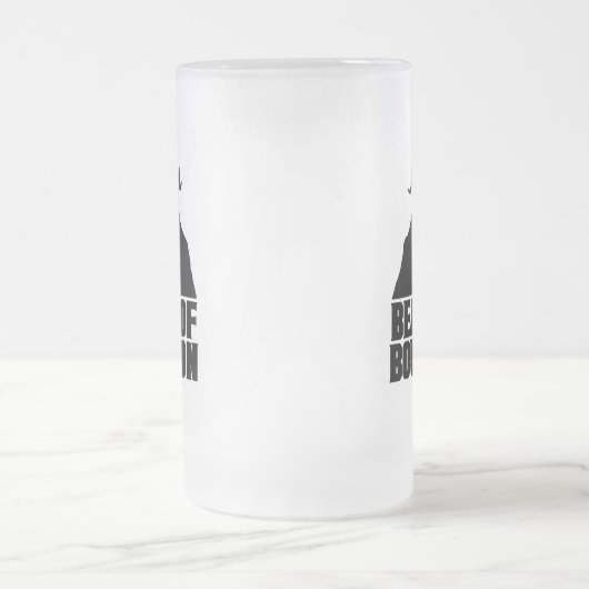 Beest van Bourbon Frosted Glass Beer Mok (Center)