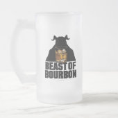 Beest van Bourbon Frosted Glass Beer Mok (Links)