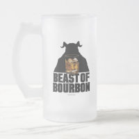 Beest van Bourbon Frosted Glass Beer Mok