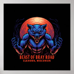 Beest van Bray Road Cryptid Creature Poster