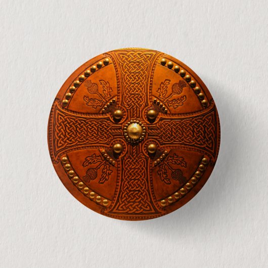 Beest van de Hooglanden Ronde Button 3,2 Cm (Voorkant)