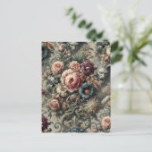 Beest van de Interstice - Gothic Floral Design Feestdagenkaart (Staand voorkant)