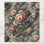 Beest van de Interstice - Gothic Floral Design Wijn Etiket (Enkel label)