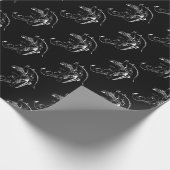 Beest van de nacht Dragon Black Cadeaupapier (Hoek)