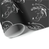 Beest van de nacht Dragon Black Cadeaupapier (Rol Hoek)