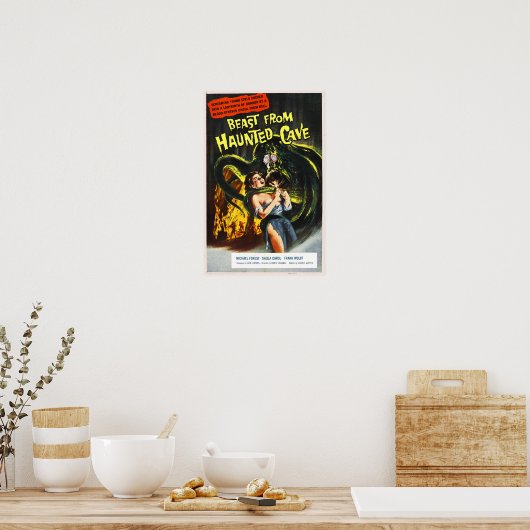 Beest van Poster van de gehakte grot (Keuken)