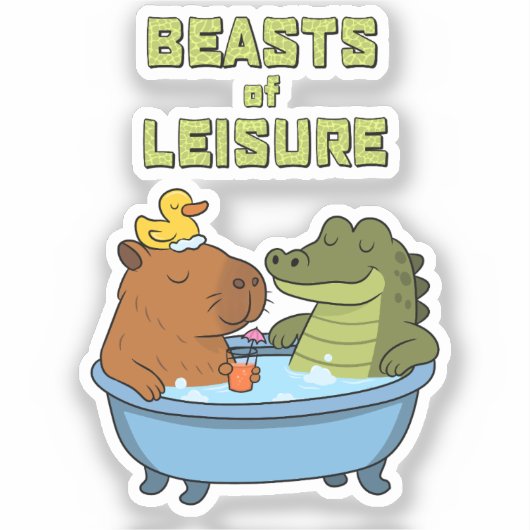 Beesten van vrije tijd | sticker (Voorkant)