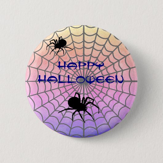 Beestje spinnenweb ronde button 5,7 cm (Voorkant)