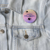 Beestje spinnenweb ronde button 5,7 cm (In situ)