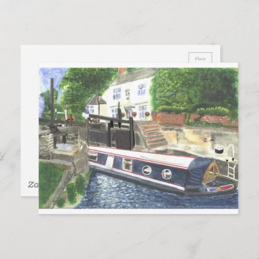 Beeston Canal Lock House Nottingham Briefkaart (Voorkant / Achterkant)